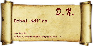 Dobai Nóra névjegykártya