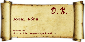 Dobai Nóra névjegykártya