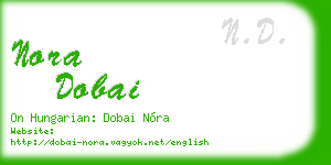 nora dobai business card